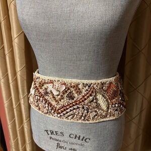 One of a kind hand beaded belt boho all real shells 🐚 wear for any special event